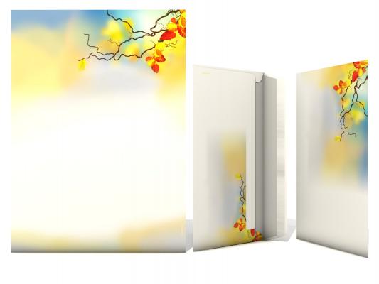 Stationery Colourful Autumn Leaves