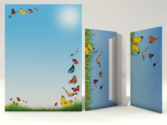 Motivpapier-Serie Gelbe Schmetterlinge