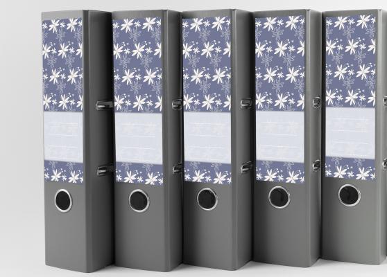 Aufkleber für Ordnerrücken 192x62 mm – Modernes Design, beschreibbar