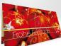 Preview: Weihnachtskarte Rote Weihnachtskugeln Briefpapier mit Motiv