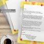 Preview: Tropical flowers letter paper with exotic floral design