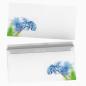 Preview: Briefpapier Veilchen DIN A4 florales Motivpapier mit blauen Blüten