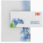 Preview: Briefpapier Veilchen DIN A4 florales Motivpapier mit blauen Blüten