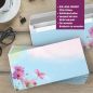 Preview: Motivpapier Cosmea Blumen DIN A4 – Briefpapier mit Kuverts mit/ohne Fenster