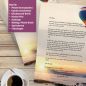 Preview: Motivpapier Wolkenreise im Ballon DIN A4 – Briefpapier mit Kuverts