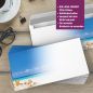 Preview: Motivpapier Muscheln im Sand DIN A4 – Briefpapier mit Kuverts