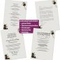 Preview: Motivpapier Black Flowers DIN A4 – Briefpapier mit Kuverts