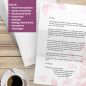 Preview: Motivpapier Pastel Leaves DIN A4 – Briefpapier mit Kuverts