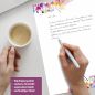 Preview: Briefpapier-Serie Farbenfrohe Blumen mit Papier, Kuverts und Etiketten