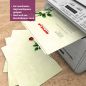 Preview: Motivpapier Rote Rose DIN A4 – Briefpapier mit Kuverts mit/ohne Fenster
