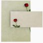 Preview: Motivpapier Rote Rose DIN A4 – Briefpapier mit Kuverts mit/ohne Fenster