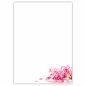 Preview: Motivpapier Zauberhafte Rosenblüten DIN A4 – Rosa Rosenblüten am unteren Rand wirken romantisch, festlich und elegant