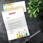 Preview: Matching DL envelope for the Colourful Flower Vases design