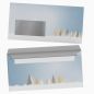 Preview: Weihnachtsbriefpapier Winterlicher Märchenwald mit Fensterkuverts