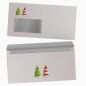 Preview: Christmas stationery Paper Christmas Tree GREEN with window envelopes