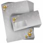 Preview: Christmas stationery set Christmas Baubles Silver and Gold with envelopes