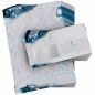 Preview: Detailansicht vom Weihnachtsbriefpapier Spuren im Schnee mit winterlichem Design