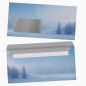 Preview: Christmas stationery Snowy Winter Forest with window envelopes