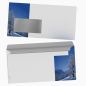 Preview: Weihnachtsbriefpapier Winterlandschaft mit Fensterkuverts