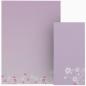 Preview: Motivpapier Blumenranken LILA Briefpapier mit Motiv