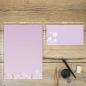Preview: Motivpapier Blumenranken LILA Briefpapier mit Motiv