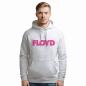 Preview: FLOYD Hoodie Herren Damen – Weißer Kapuzenpullover mit Statement Print in PINK