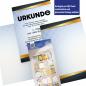 Preview: Urkundenpapier DIN A4 190 g/m² beidseitig bedruckt – Motiv Square im modernen Blau-Silber-Design