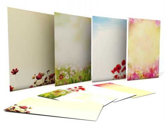 Motivpapier-SET "Best of Blumenmotive" inkl. Briefumschläge 140 Teile