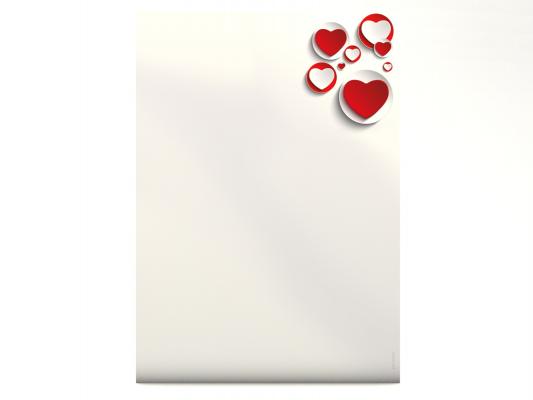 Motivpapier Simply Hearts Briefpapier mit Motiv