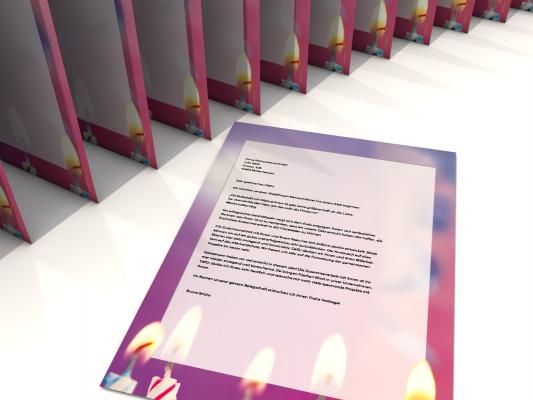 Motivpapier Happy Birthday Briefpapier mit Motiv