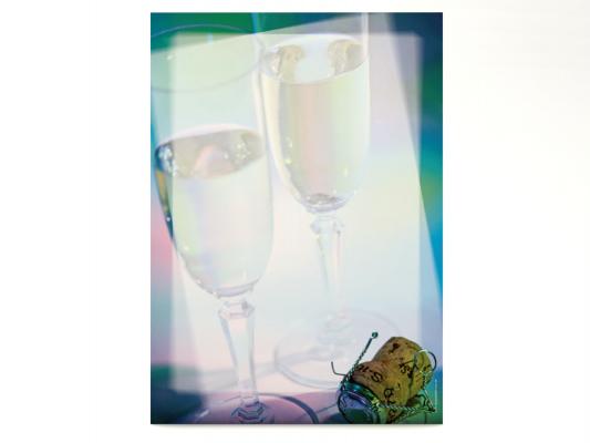 Motivpapier Champagner-Gläser Briefpapier mit Motiv