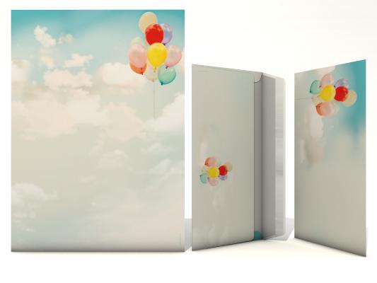 Motivpapier-Serie Luftballons im Himmel