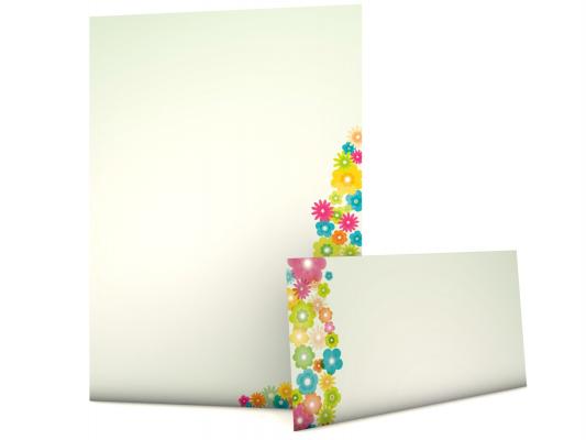 Motivpapier Flower Power Prilblumen Briefpapier mit Motiv