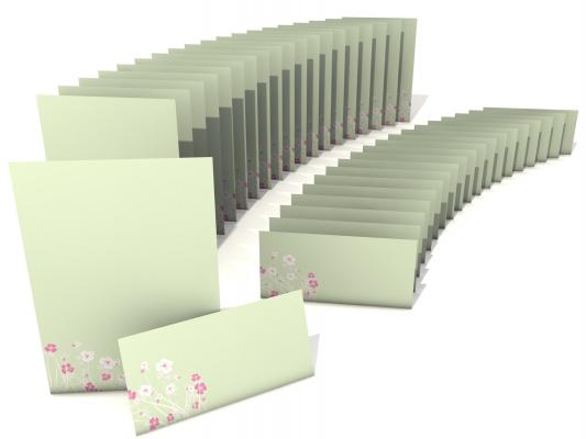 Motivpapier Blumenranken Briefpapier mit Motiv