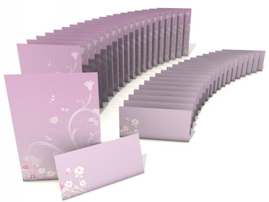 Stationery Flowers Entwine VIOLETT Writing paper