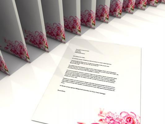 Stationery Magic Rose Petals Writing paper