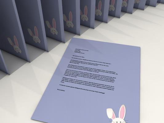 Motivpapier Niedlicher Osterhase Briefpapier mit Motiv