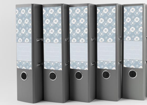 Aufkleber für Ordnerrücken 192x62 mm – Modernes Design, beschreibbar