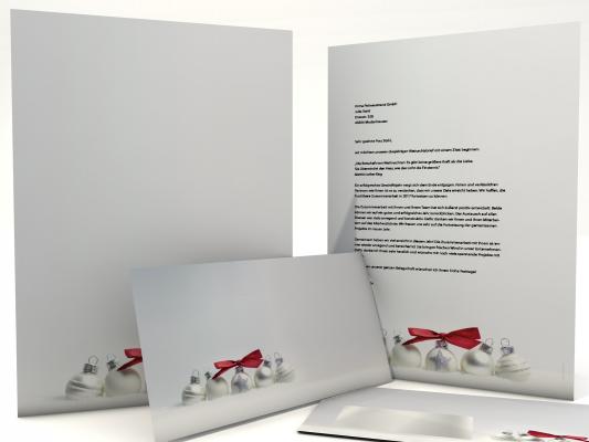 Weihnachtspapier Pure Silver Briefpapier mit Motiv