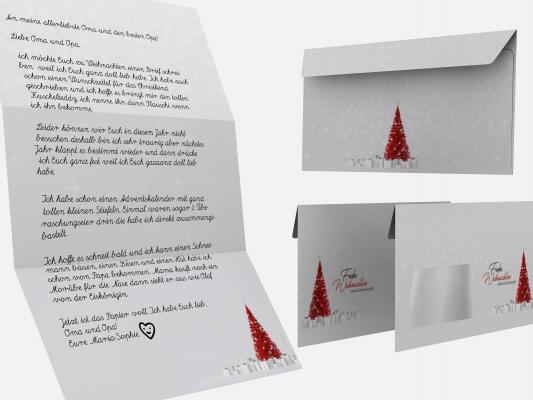 Weihnachtsbriefpapier mit Motiv Festliche Wünsche Briefpapier mit Motiv