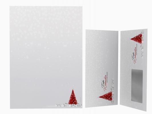 Weihnachtsbriefpapier Festliche Wünsche Briefpapier mit Motiv