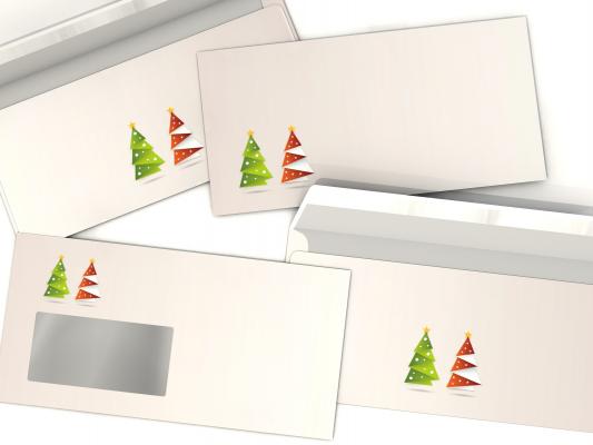 Christmas Stationery Weihnachts-Origami GRÜN Writing paper