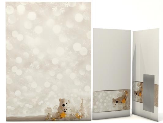 Weihnachtsbriefumschlag mit und ohne Fenster Weihnachtsbären Briefpapier mit Motiv