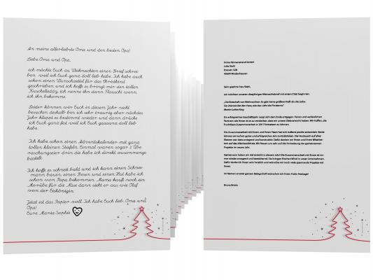 Weihnachtsbriefpapier mit Motiv Internationale Weihnachtsgrüße Briefpapier mit Motiv