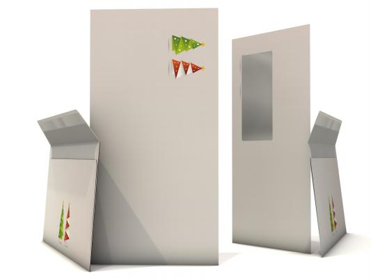 Weihnachtsbriefumschlag mit und ohne Fenster Weihnachts-Origami ROT Briefpapier mit Motiv
