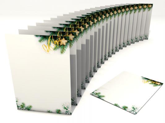 Christmas Stationery Tannenzweige Writing paper