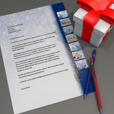 Weihnachtsbriefpapier mit Motiv Weihnachtstisch Briefpapier mit Motiv