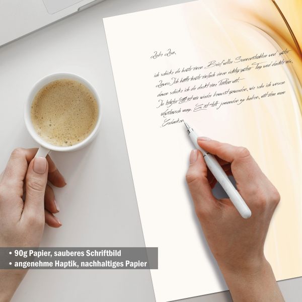 Gesamtansicht Ambiance Motivpapier-Serie mit elegantem Briefpapier und passendem Kuvert