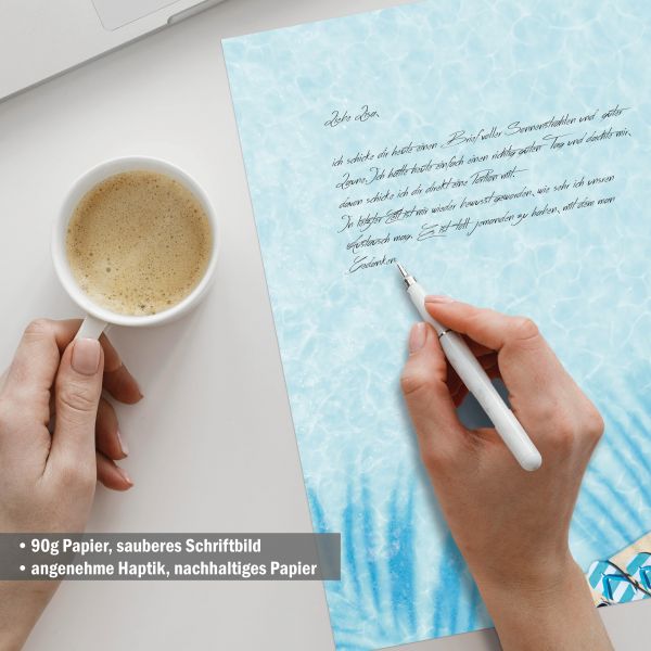 Handschriftlich beschriebenes Sommer-Feeling Briefpapier