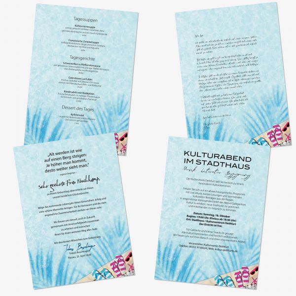 Sommer-Feeling Briefpapier geeignet für Inkjetdrucker Laserdrucker und Kopierer